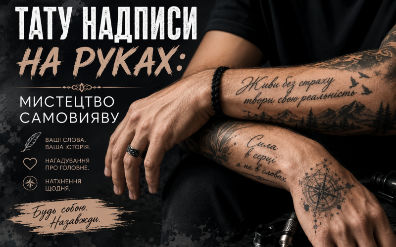 Тату надписи на руках: мистецтво самовияву